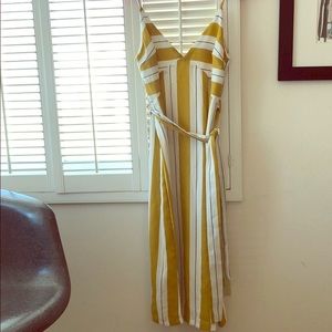 Striped Midi Belted Sundress